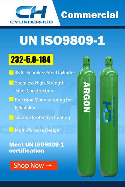 48.8L Seamless Steel Cylinder, Diameter 232mm